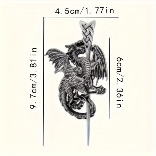 Viking Wyvern Hairpin - Image 5